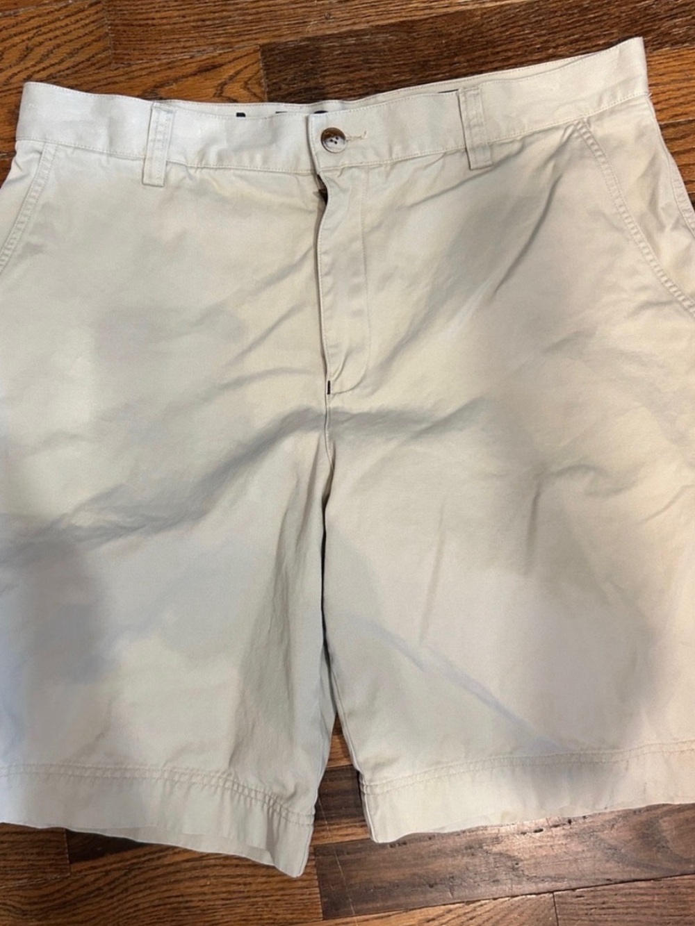 Lacoste Men's Light Cream Flat Front Chino Shorts
